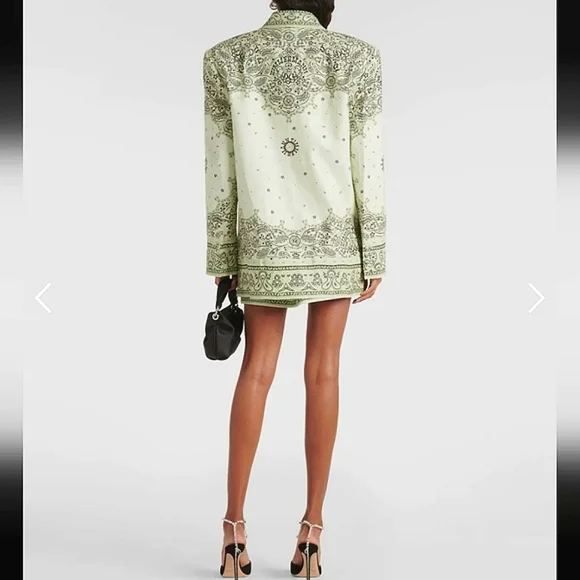 ZIMMERMAN GREEN PAISLEY BLAZER✨️MATCHMAKER 2024 RUNWAY COLLECTION✨️NWOT❤️🔥 - Picture 6 of 14